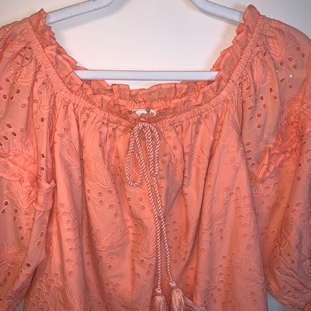 Anthropologie Jane Eyelet Off the Shoulder Top - Picture 10 of 11